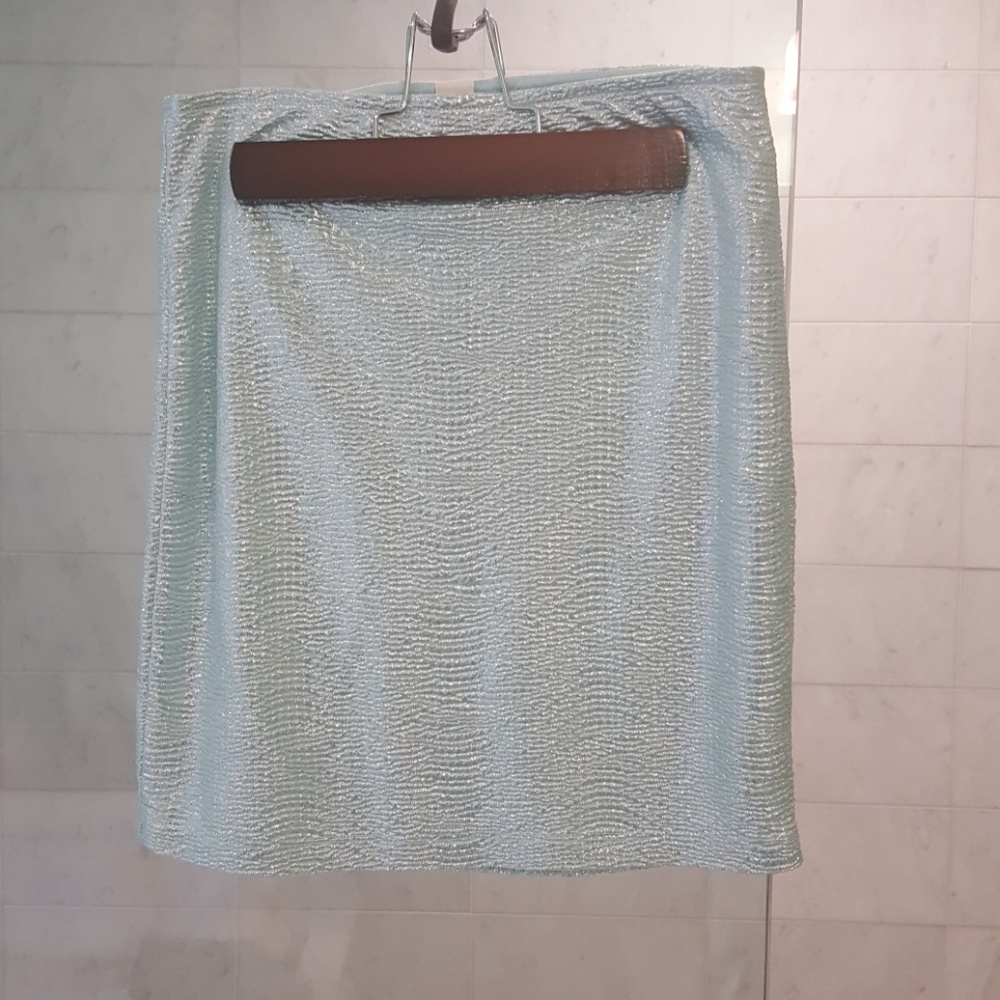 🔥 Metallic Light Green/Blue Skirt
